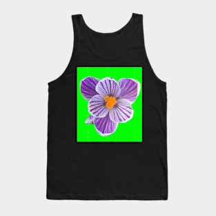 Stripy Purple Crocus (neon version) Tank Top